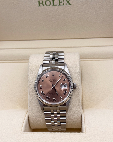 No Reserve -  1994 Rolex Datejust 36MM Salmon Dial Jubilee Bracelet (16234)