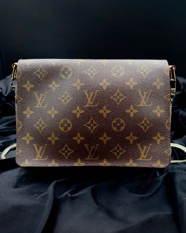 No Reserve - Louis Vuitton Musette Tango Monogram Medium Brown Canvas Gold-Tone Hardware Leather Strap (LV Handbag)