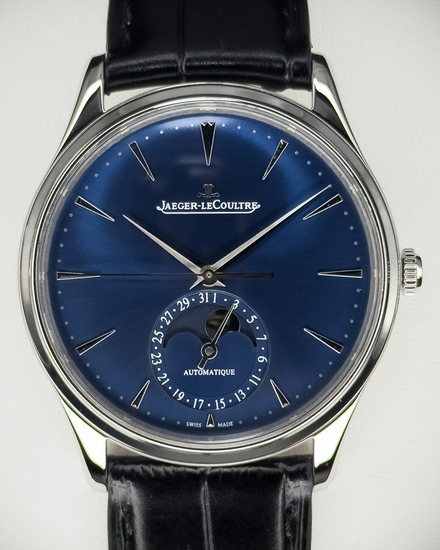 2024 Jaeger-LeCoultre Master Ultra Thin Moon 39MM Blue Dial Leather Strap (Q1368480)
