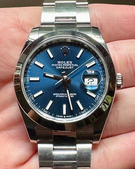 2023 Rolex Datejust 41MM Blue Dial Oyster Bracelet (126300)