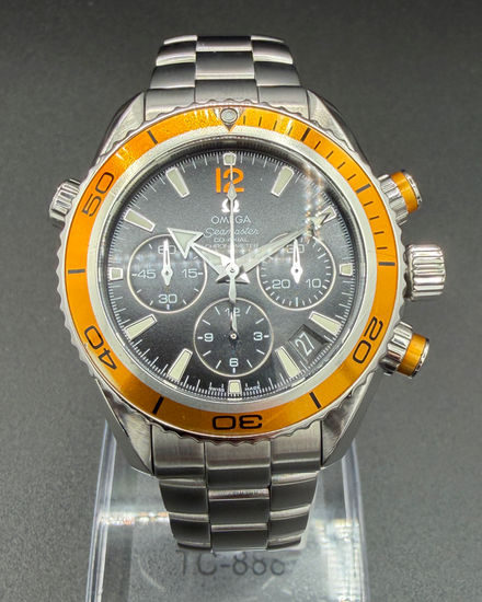 Omega Seamaster Planet Ocean 600M Chronograph 37.5MM Black Dial Steel Bracelet (222.30.38.50.01.002)