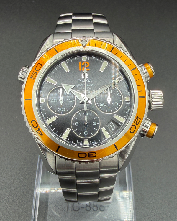 Omega Seamaster Planet Ocean 600M Chronograph 37.5MM Black Dial Steel Bracelet (222.30.38.50.01.002)
