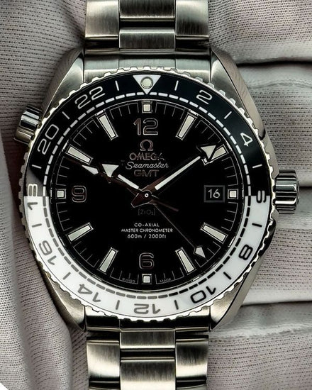 2025 Omega Seamaster Planet Ocean GMT 600M 43.5MM Black Dial Steel Bracelet (215.30.44.22.01.001)