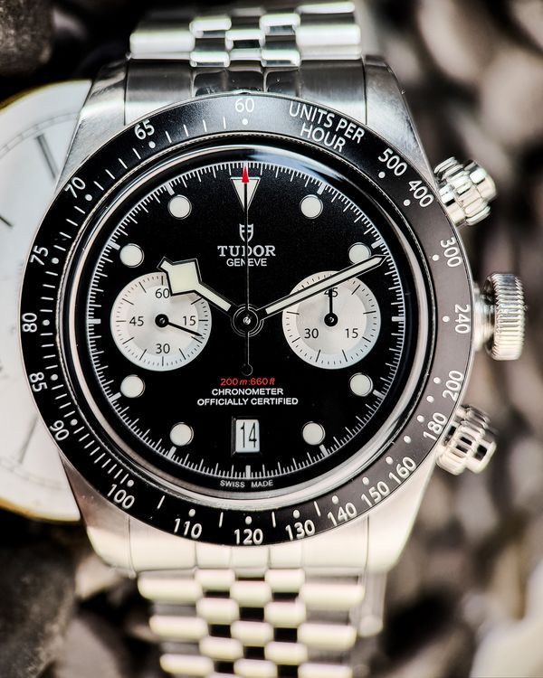 2021  Tudor Black Bay Chrono "Reverse Panda" 41MM Black Dial Steel Bracelet (79360N)