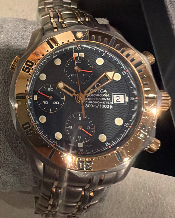 No Reserve - Omega Seamaster Diver 300M 41.5MM Blue Dial Two-Tone Bracelet (2398.80.00)