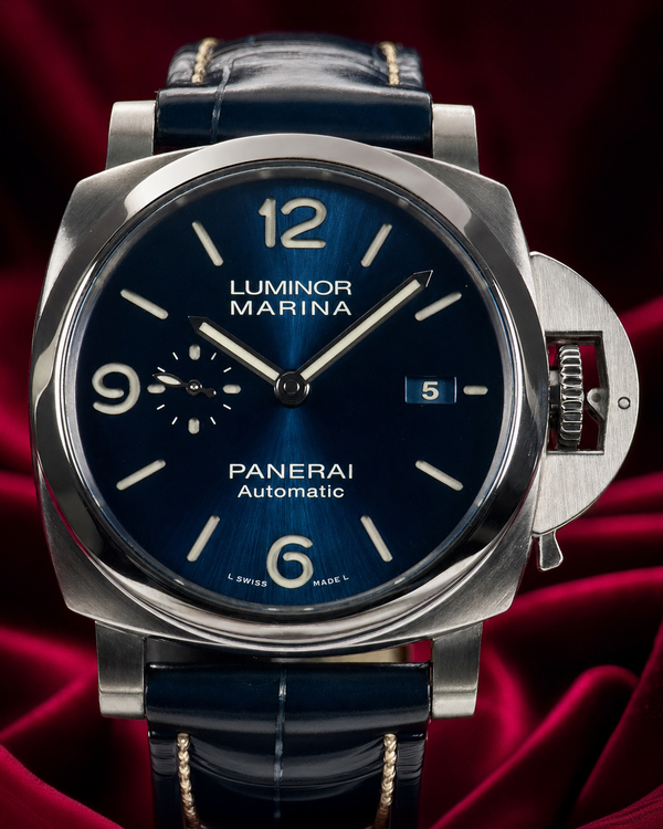 2020 Panerai Luminor Marina 44MM Blue Dial Leather Strap (PAM01313)