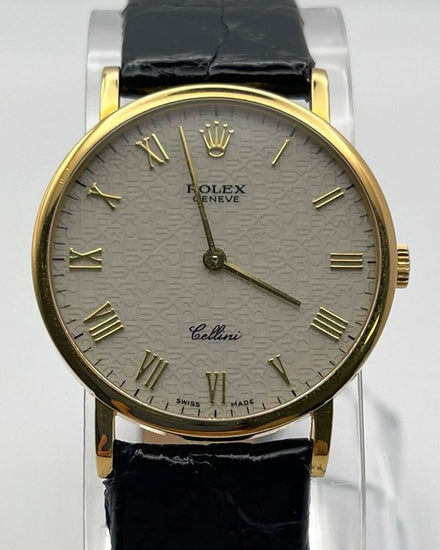 1995 Rolex Cellini 32MM White "Jubilee" Dial Aftermarket Leather Strap (5112)