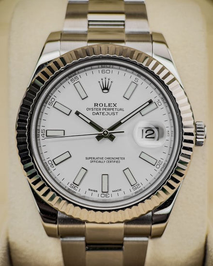 2018 Rolex Datejust II 41MM White Dial Oyster Bracelet (116334)
