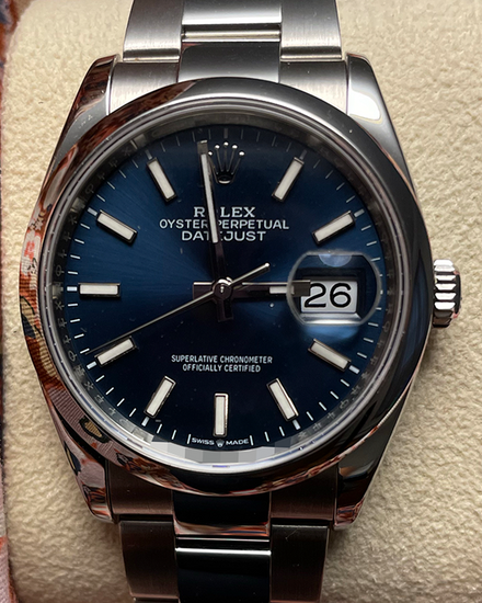 2022 Rolex Datejust 36MM Blue Dial Oyster Bracelet (126200)