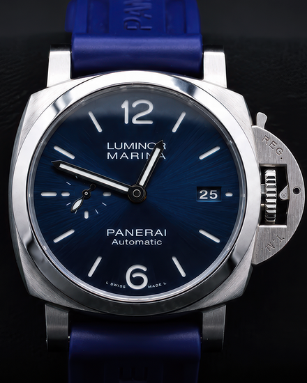2022 Panerai Luminor Marina 42MM Blue Dial Rubber Strap (PAM01393)