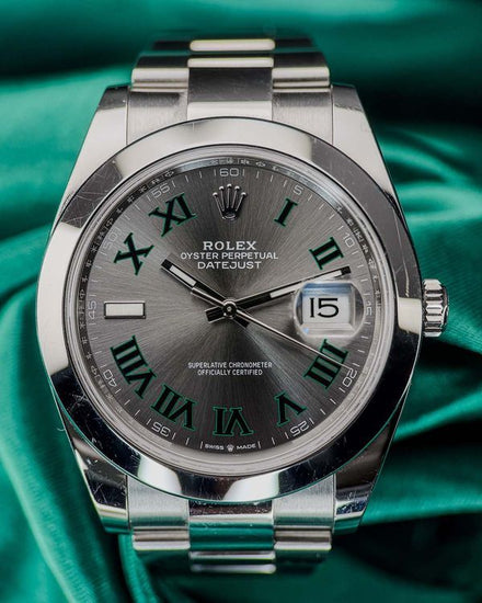 2023  Rolex Datejust "Wimbledon" 41MM Slate Dial Oyster Bracelet (126300)