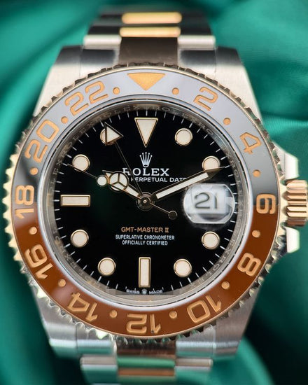 2019 Rolex GMT-Master II "Rootbeer" 40MM Black Dial Two-Tone Oyster Bracelet (126711CHNR)