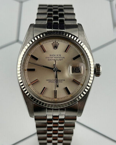 No Reserve - Rolex Datejust 36MM Silver Dial Jubilee Bracelet (1601)