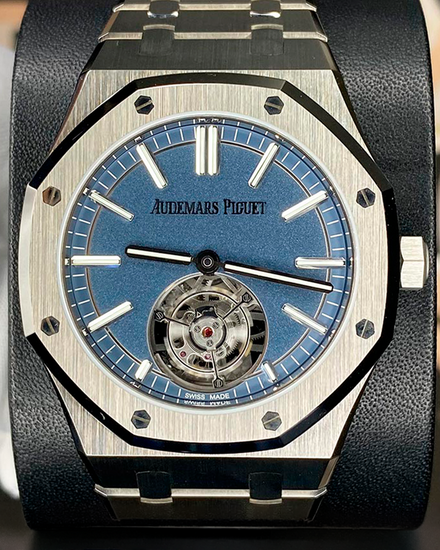 Audemars Piguet Royal Oak Flying Tourbillon 41MM Blue Dial Titanium Bracelet (26730TI.OO.1320TI.01)