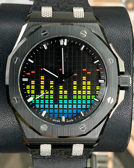 Audemars Piguet Royal Oak Offshore "Music Edition" L.E. 37MM Black Dial Rubber Strap (77600CE.OO.A002CA.01)