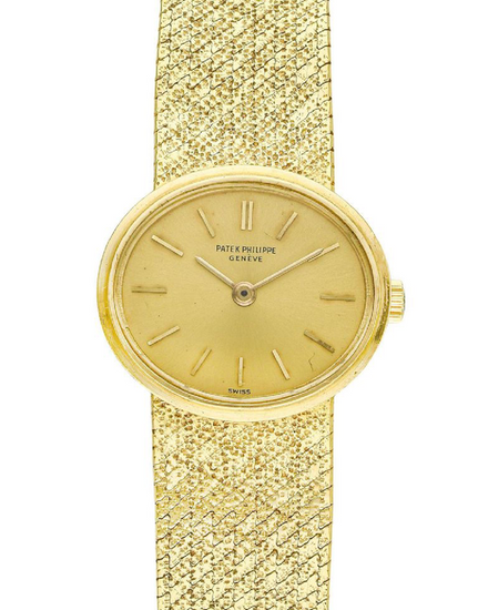 Patek Philippe Vintage 23MM Champagne Dial Yellow Gold Bracelet  (3349)