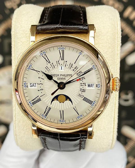 Patek Philippe Grand Complications Perpetual Calendar 38MM White Dial Leather Strap (5159R-001)