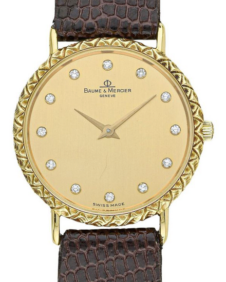 Baume & Mercier Classima 32MM Quartz Champagne Dial Leather Strap (15600)