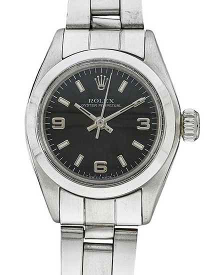 1974 Rolex Oyster Perpetual 24MM Black Dial Oyster Bracelet (6718)