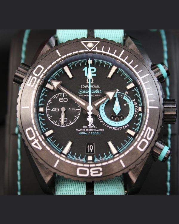 2015 Omega Seamaster Planet Ocean Chronograph 600M "ETNZ" 45.5MM Black Dial Textile Strap (215.92.46.51.01.003)