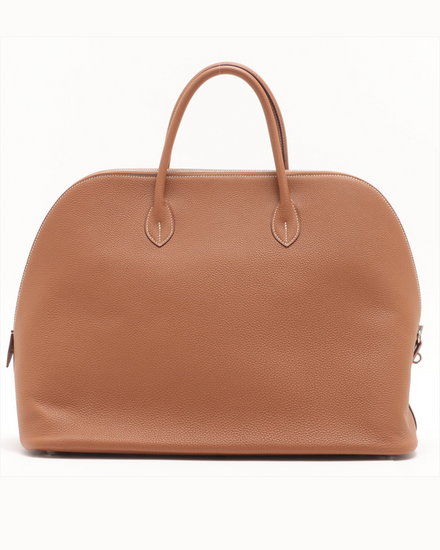 Hermès Bag Bolide 1923 25 Medium Brown Leather Palladium-Plated Hardware Leather Straps (Bolide)