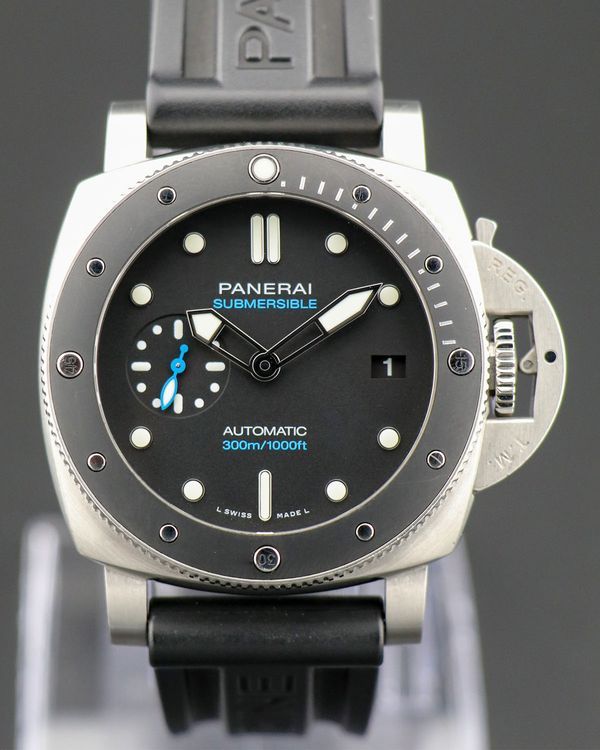2020 Panerai Submersible 42MM Black Dial Rubber Strap (PAM00683)