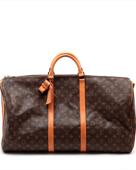Louis Vuitton Keepall Monogram 60 Coated Canvas Gold-Tone Hardware (Keepall)