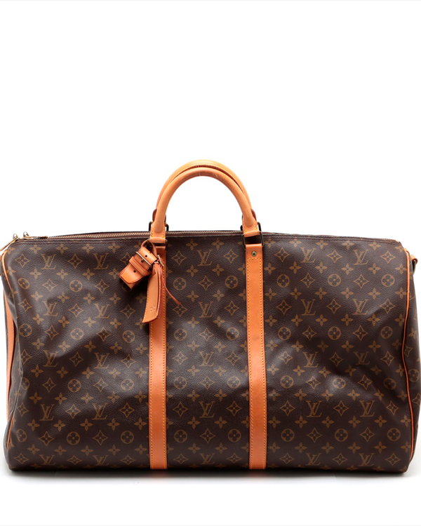 Louis Vuitton Keepall Monogram 60 Coated Canvas Gold-Tone Hardware (Keepall)