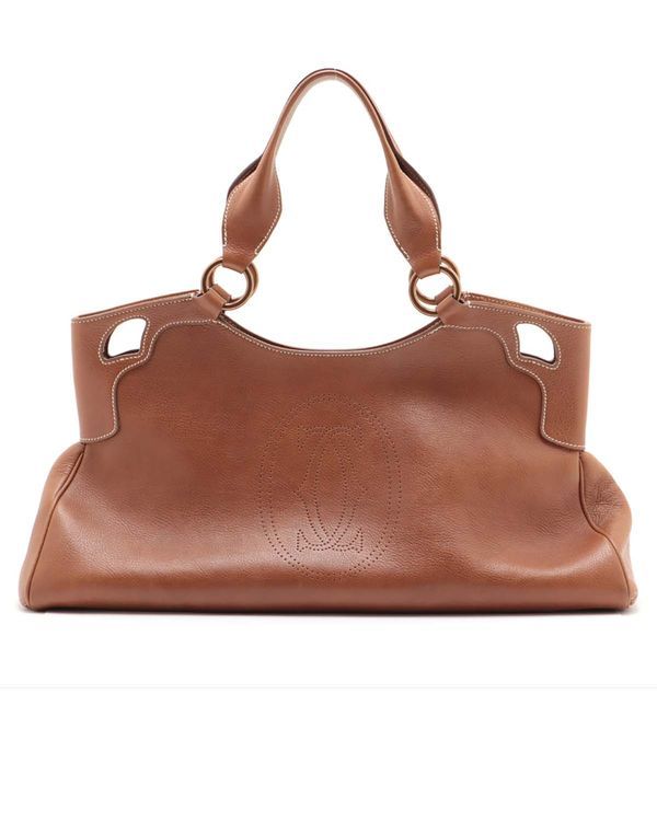 Marcello de Cartier Bag Medium Brown Leather Gold-Tone Hardware (Marcello Cartier)