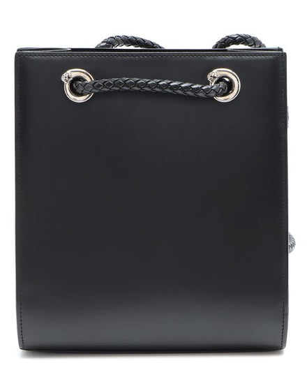 Cartier Panthère De Cartier Small Bag Black Calfskin Silver Tone Hardware Leather Strap (Handbag)