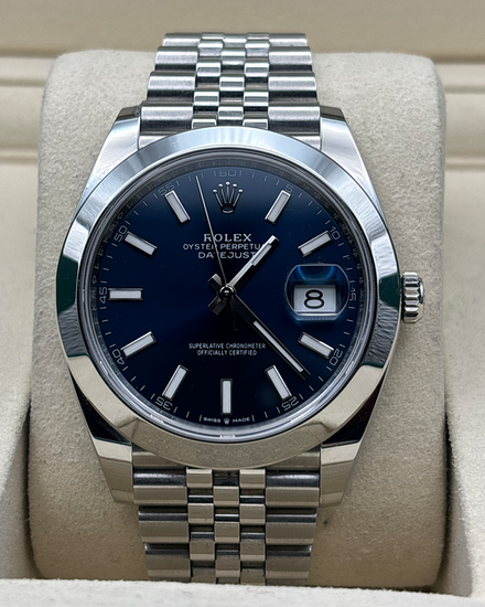 No Reserve - 2026 Rolex Datejust 41MM Blue Dial Jubilee Bracelet (126300)