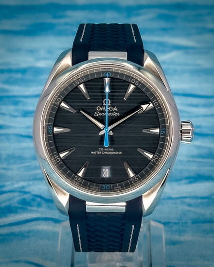 2022 Omega Seamaster Aqua Terra 150M 41MM Blue Dial Rubber Strap (220.12.41.21.03.002)