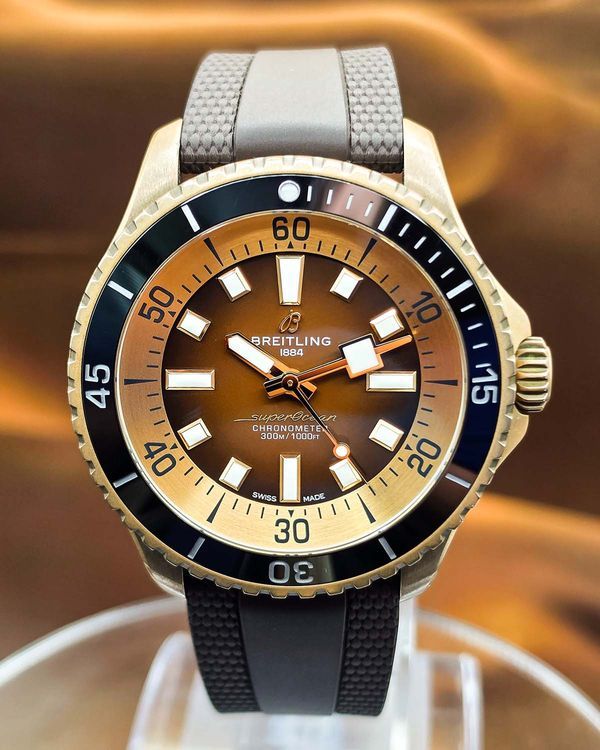 2024 Breitling Superocean 44MM Brown Dial Rubber Strap (N17376201Q1S1)
