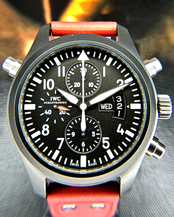 2006 IWC Schaffhausen Pilot 44MM Black Dial Rubber Strap (IW378601)