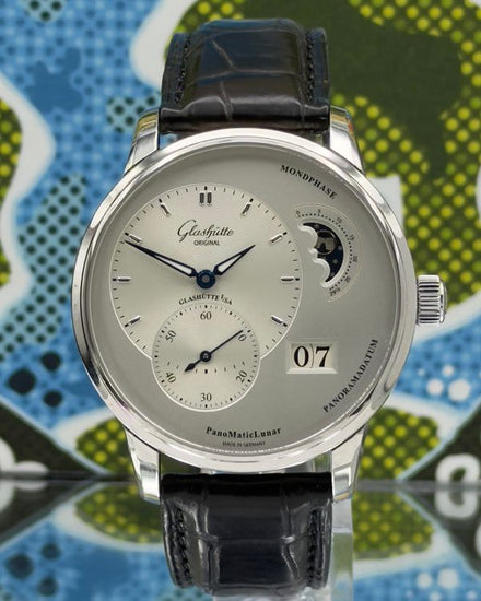 2024 Glashütte Original PanoMaticLunar 40MM Silver Dial Leather Strap (1-90-02-42-32-05)