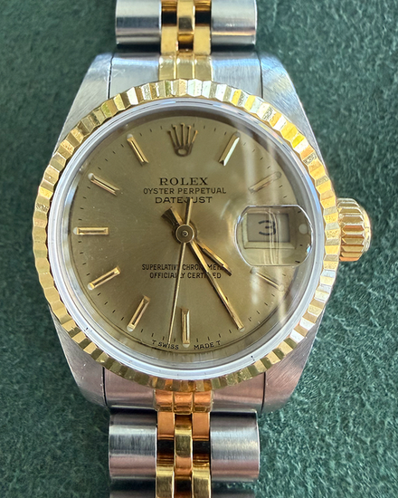 1990 Rolex Lady-Datejust 26MM Champagne Dial Two-Tone Jubilee Bracelet (69173)