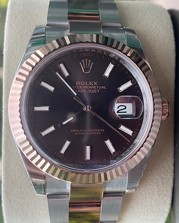 2026 Rolex Datejust 41MM Chocolate Dial Two-Tone Oyster Bracelet (126331)