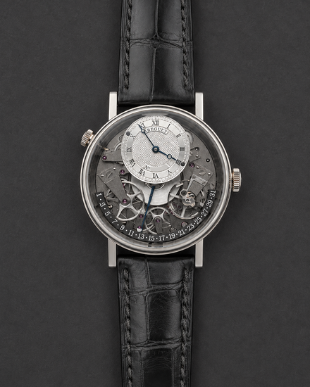 2021 Breguet Tradition Quantième Rétrograde 7597 40MM Skeleton Dial Leather Strap (7597BB/G1/9WU)