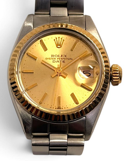 Rolex Oyster Perpetual Lady Date 26MM Champagne Dial Oyster Bracelet (6917)