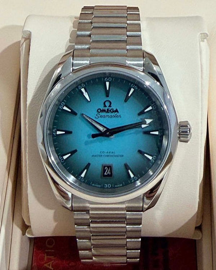 2026 Omega Seamaster Aqua Terra 150M "Shades" 38MM Turquoise Dial Steel Bracelet (220.10.38.20.03.005)
