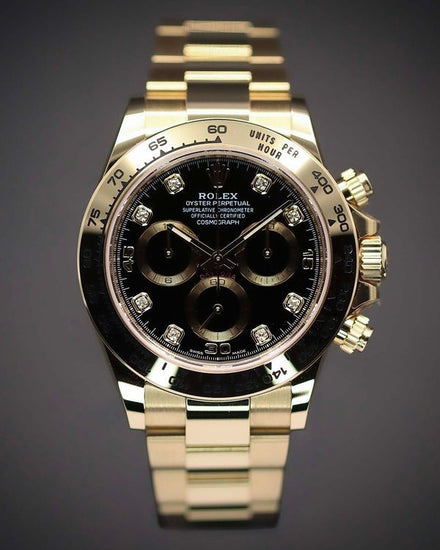 2021 Rolex Cosmograph Daytona 40MM Black Dial Yellow Gold Oyster Bracelet (116508)