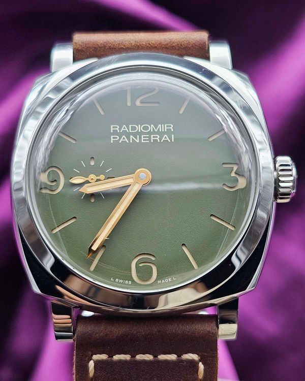 2021 Panerai 995 Radiomir "Military Green" 1940 3 Days 45MM Green Dial Leather Strap (PAM00995)