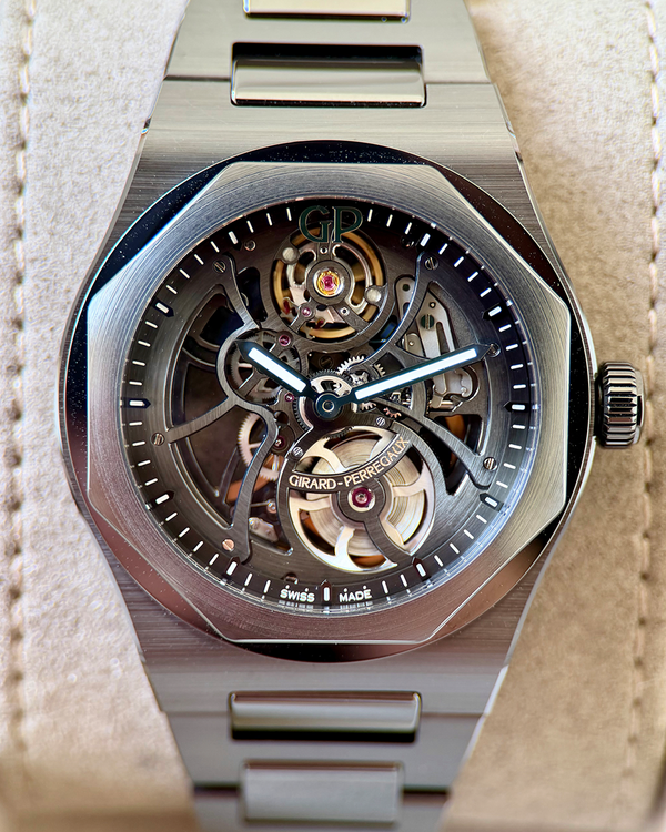 2022 Girard Perregaux Laureato 42MM Skeleton Dial Ceramic Bracelet (81015-32-001-32A)