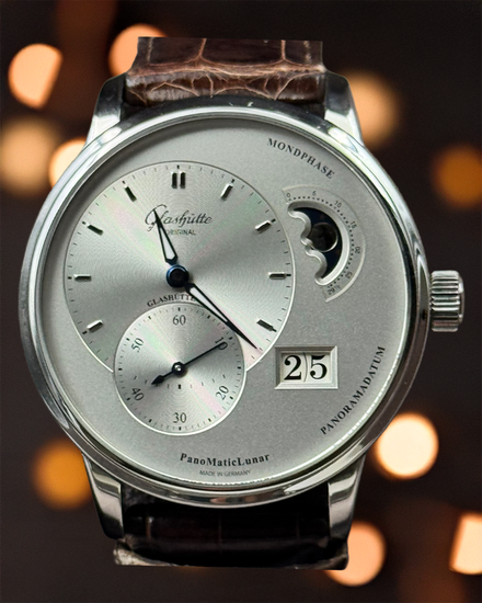 2023 Glashütte Original PanoMaticLunar 40MM Silver Dial Leather Strap (1-90-02-42-32-61)