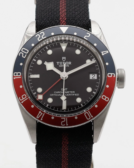 Tudor Black Bay GMT "Pepsi" 41MM Black Dial Textile Strap (79830RB)
