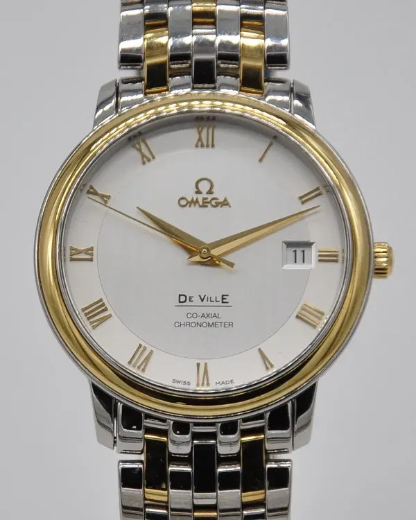 Omega De Ville Prestige 37MM Silver Dial Two-Tone Bracelet (424.20.37.20.02.001)