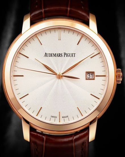 2014 Audemars Piguet Jules Audemars 39MM Silver Dial Leather Strap (15170OR.OO.A809CR.01)
