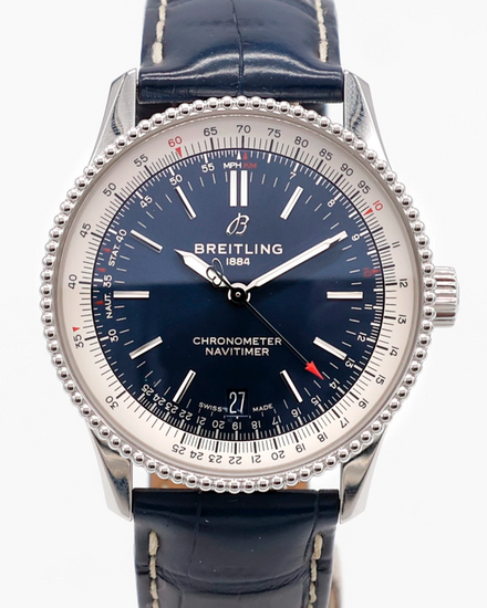 2022 Breitling Navitimer 38MM Blue Dial Leather Strap (A17325211C1P1)