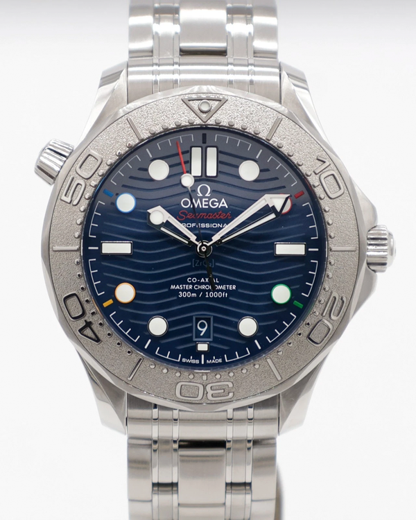 2025 Omega Seamaster Diver 300M "Beijing 2022" S.E. 42MM Blue Dial Steel Bracelet (522.30.42.20.03.001)