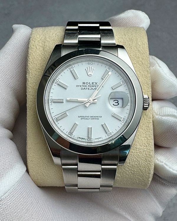 2017 Rolex Datejust 41MM White Dial Jubilee Bracelet (126300)